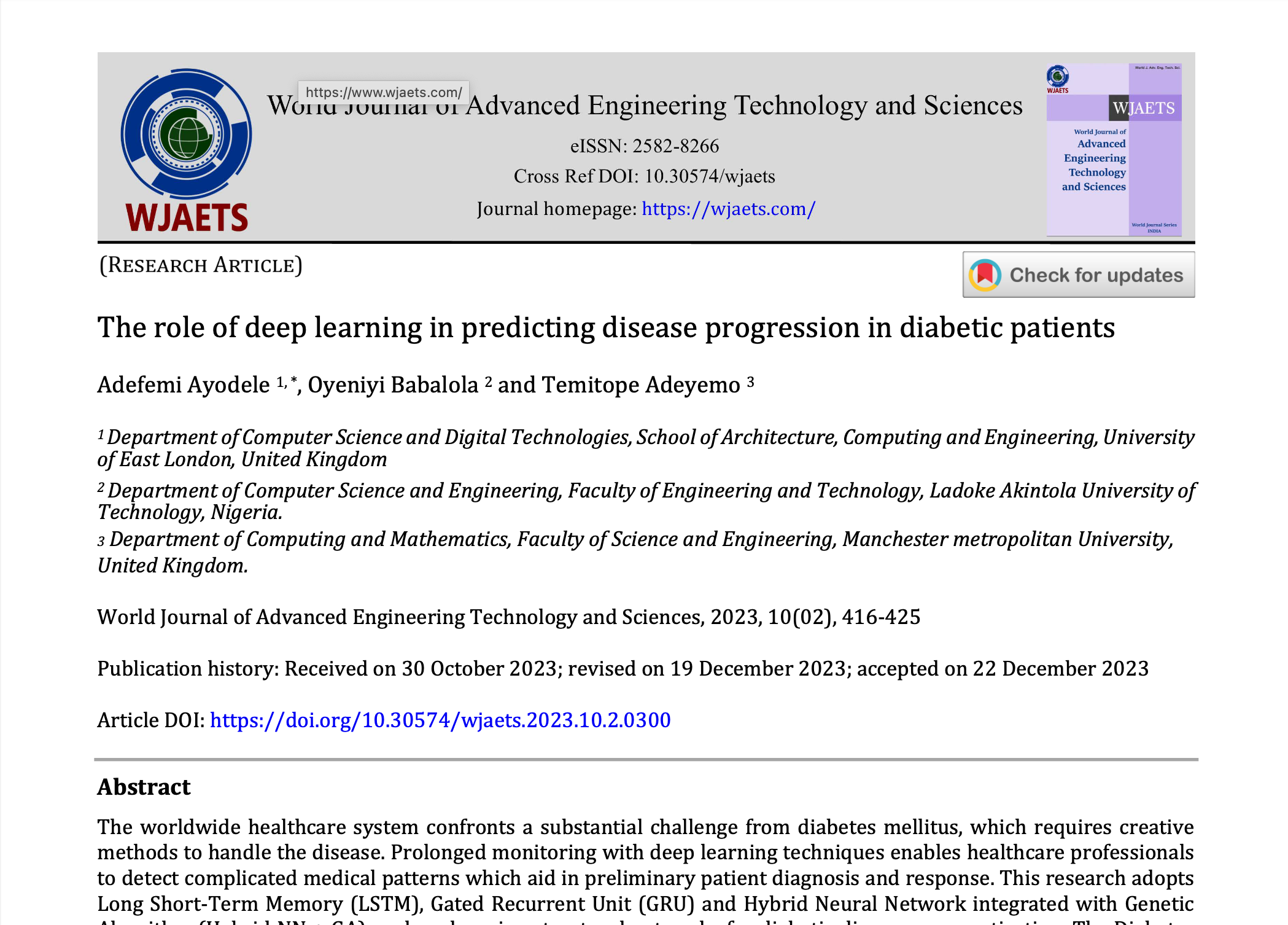 Data science research